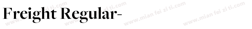 Freight Regular字体转换
